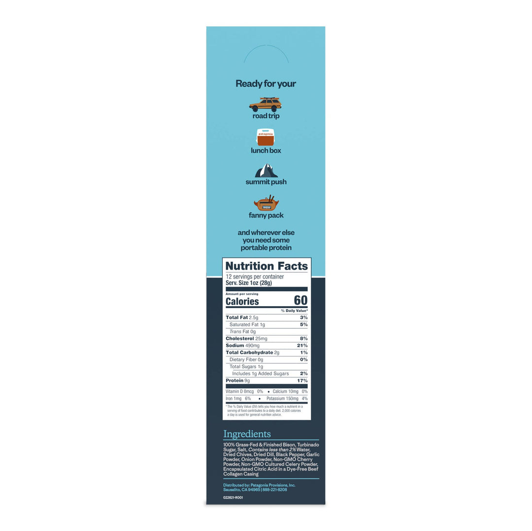 Bison Sticks - Ranch - Grass-Fed and Finished (12 Pack)