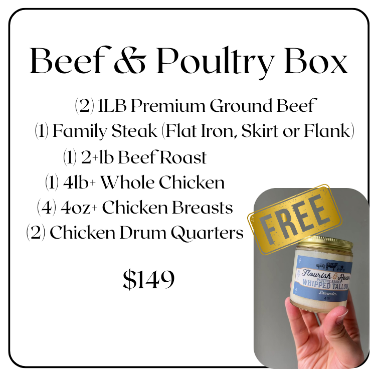 Beef & Poultry Box + FREE Skincare Tallow